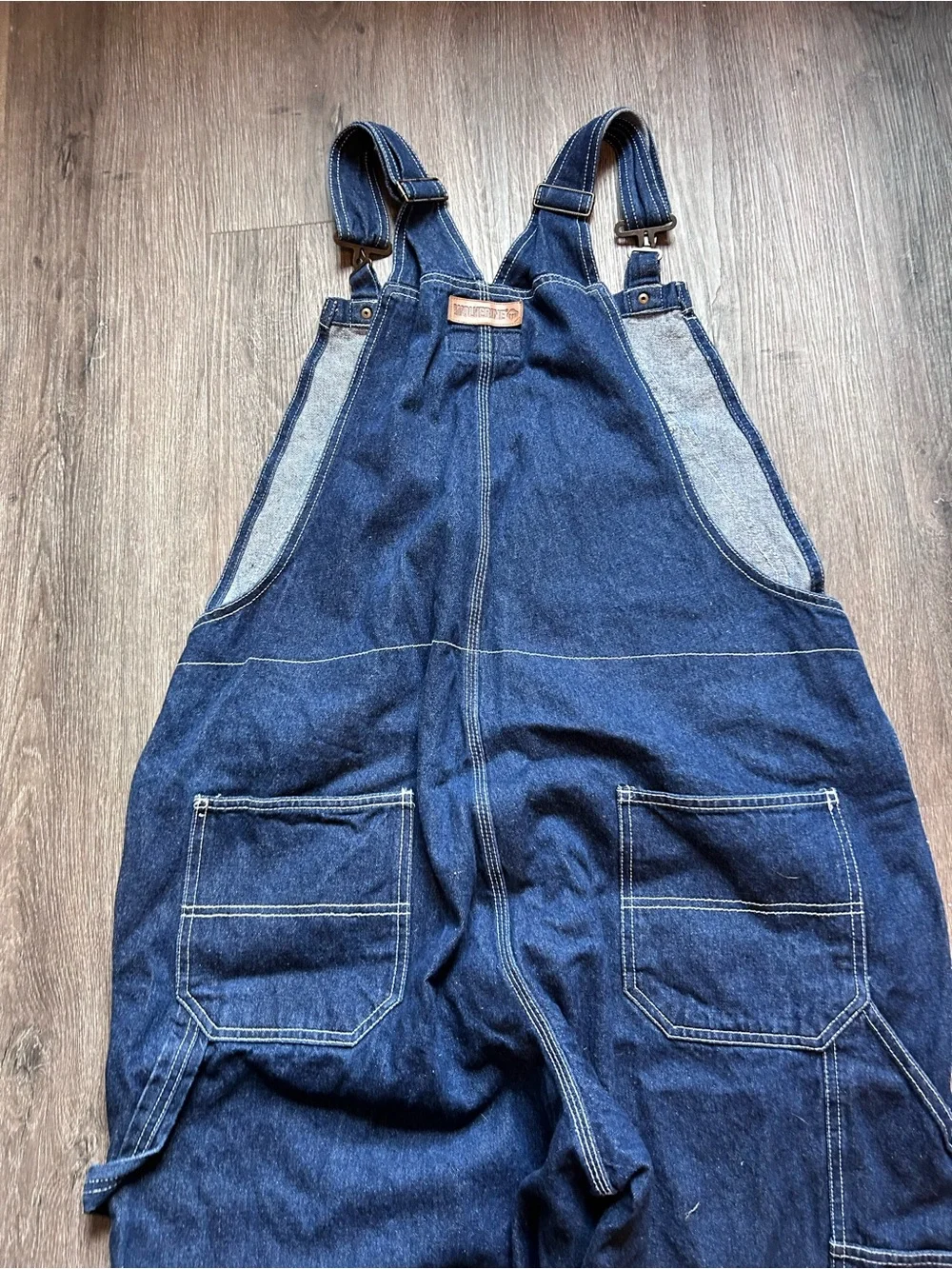 Wolverine Blue Denim Carpenter Bib Overalls Men’s Sz Large 30 Workwear